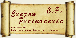 Cvejan Pečinoćević vizit kartica